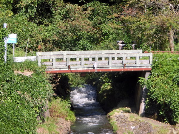 （写真１４）県道の橋から見た旧道の橋